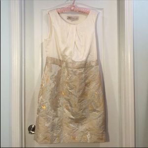 Lela Rose by LOFT gold metallic dress Size…